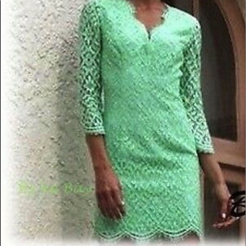 Meryl Lace Shift Poolside Blue.